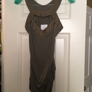 Sexy Army green tank blouse